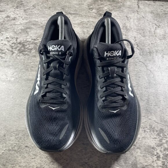 Hoka One One Bondi 8 Sneakers Womens 9 Black Athletic Running Training Shoes - Picture 7 of 10